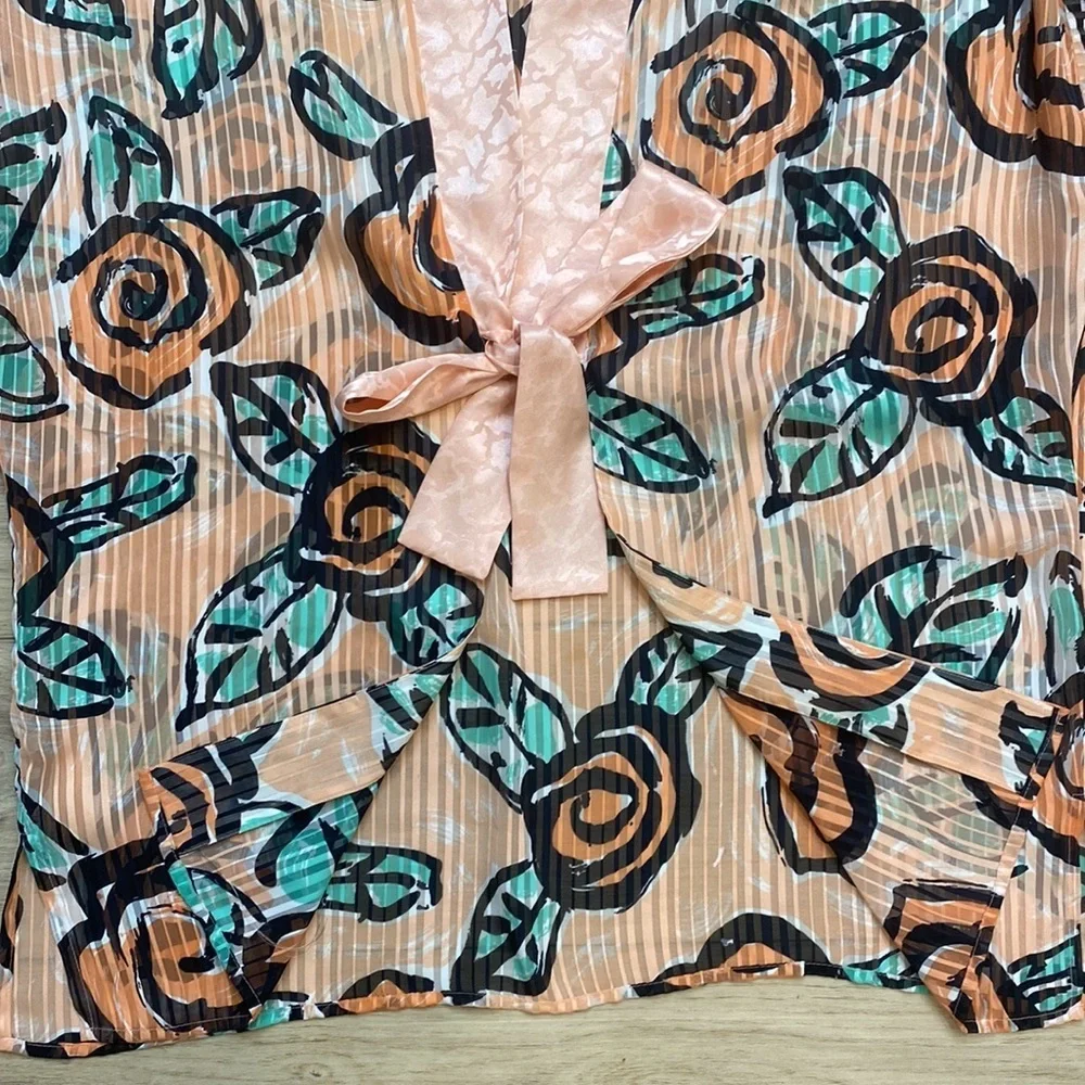 Victoria's Secret Gold Label Sheer‎ Rose Bed Jacket